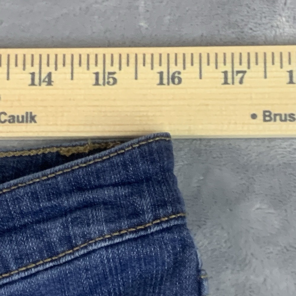 Nine West Vintage America Boho Bootcut Jeans 12/31 Blue Stretch Casual Whiskered - Picture 9 of 14